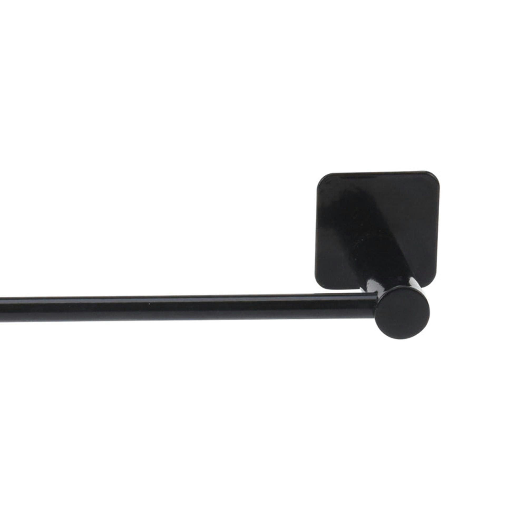 - Porte-serviettes mural en métal noir 42.3x5x7.2cm