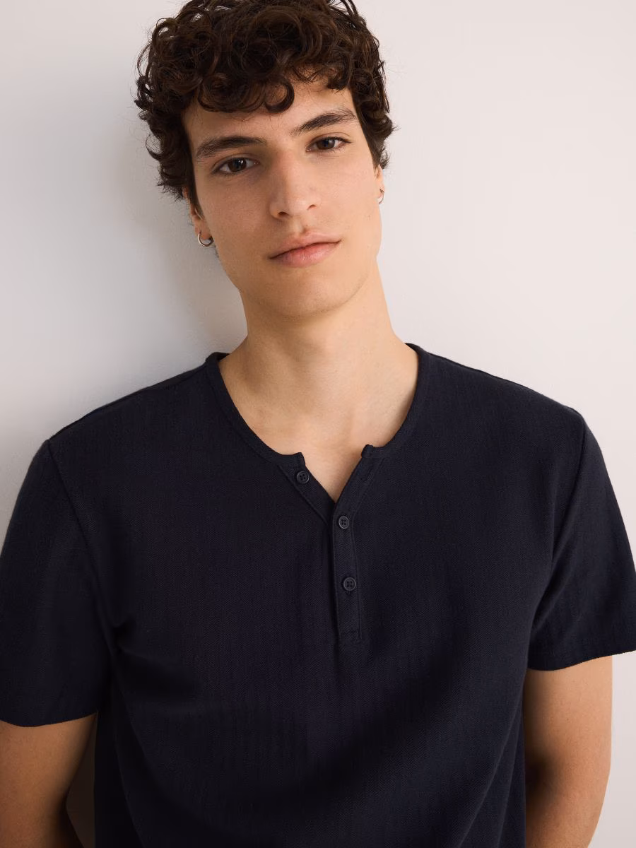 Henley Cotton T-Shirt