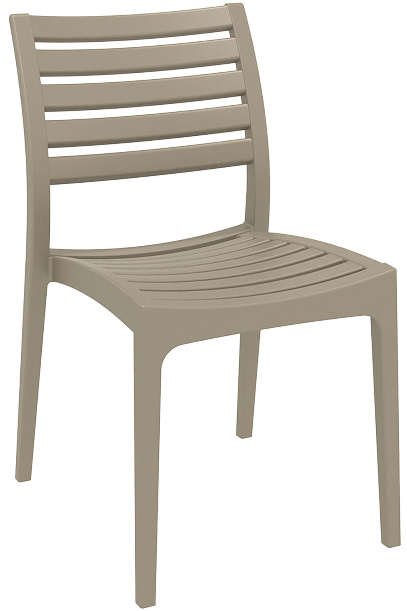 ARES - Lot de 2 chaises de jardin empilables en plastique Boue