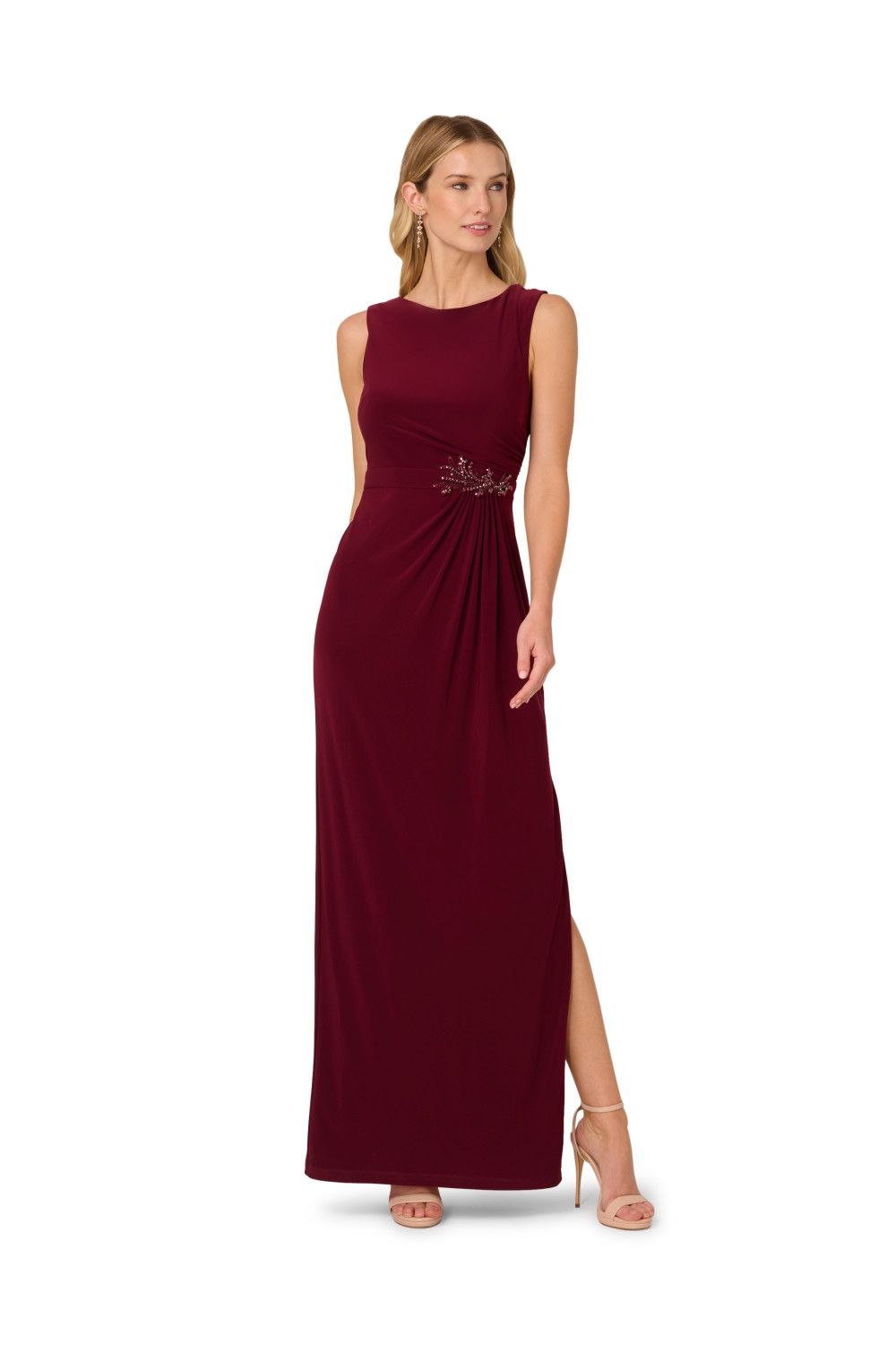 Adrianna Papell Jersey Embellished Gown