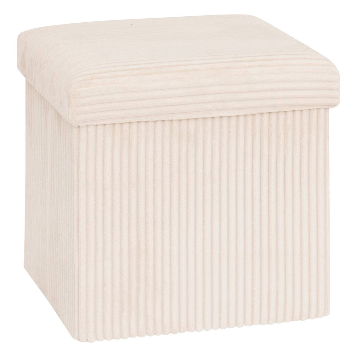 Folding Pouf "Arum" Ivory, 38x38 cm