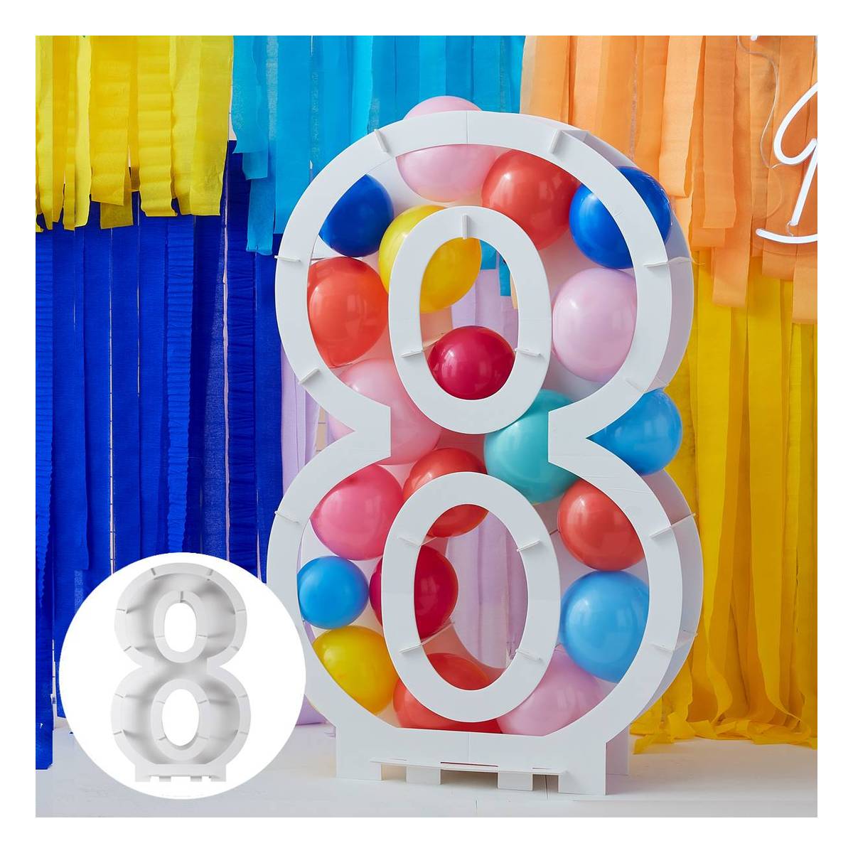 Ginger Ray Balloon Mosaic Number Frame 8