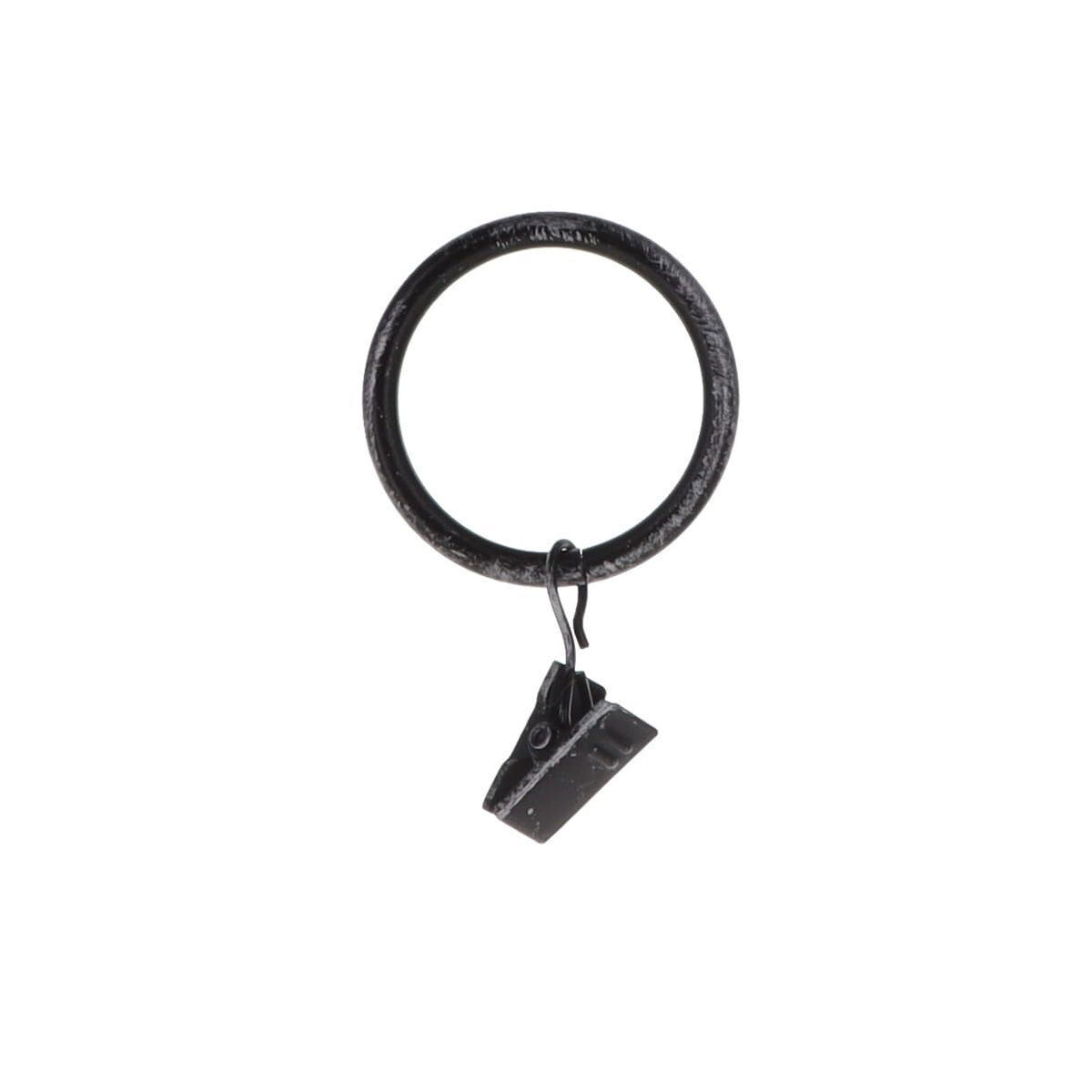 Conjunto de 8 argolas com mola preto e prateado