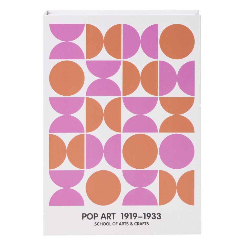BoÎte livre carton &ldquo;Pop art&rdquo; rose 18x25cm