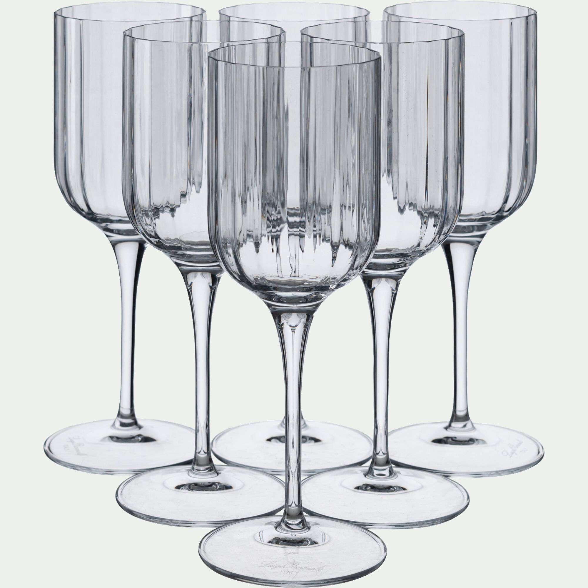 BACH - Coffret de 4 verres à pied tulipe en cristallin 28cl - transparent