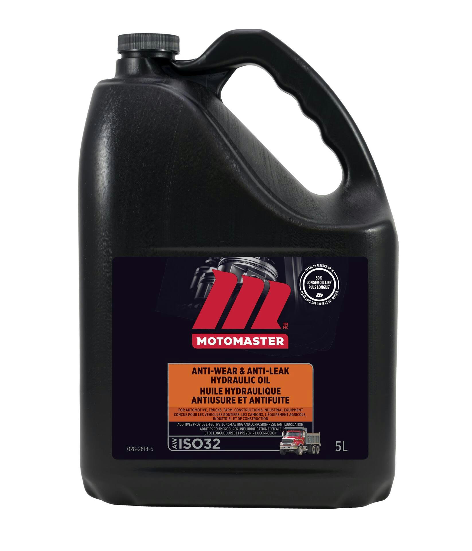 MotoMaster Anti-Wear & Anti-Leak Hydraulic Oil AW 32, 5-L