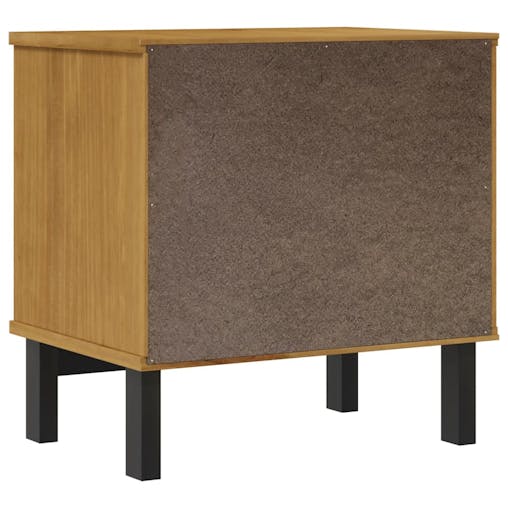 NNEVL Bedside Cabinet FLAM 49x35x50 cm Solid Wood Pine