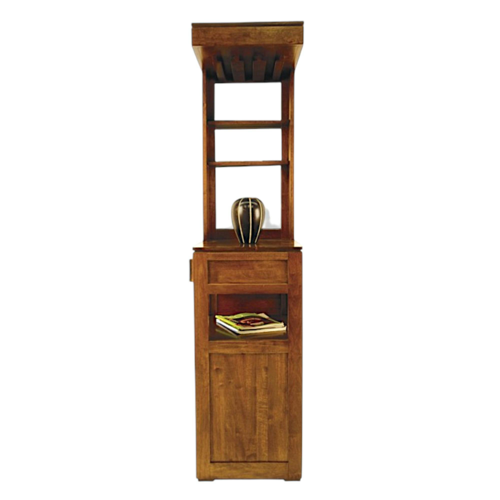 Meuble bar haut hévéa massif 190cm HELENA