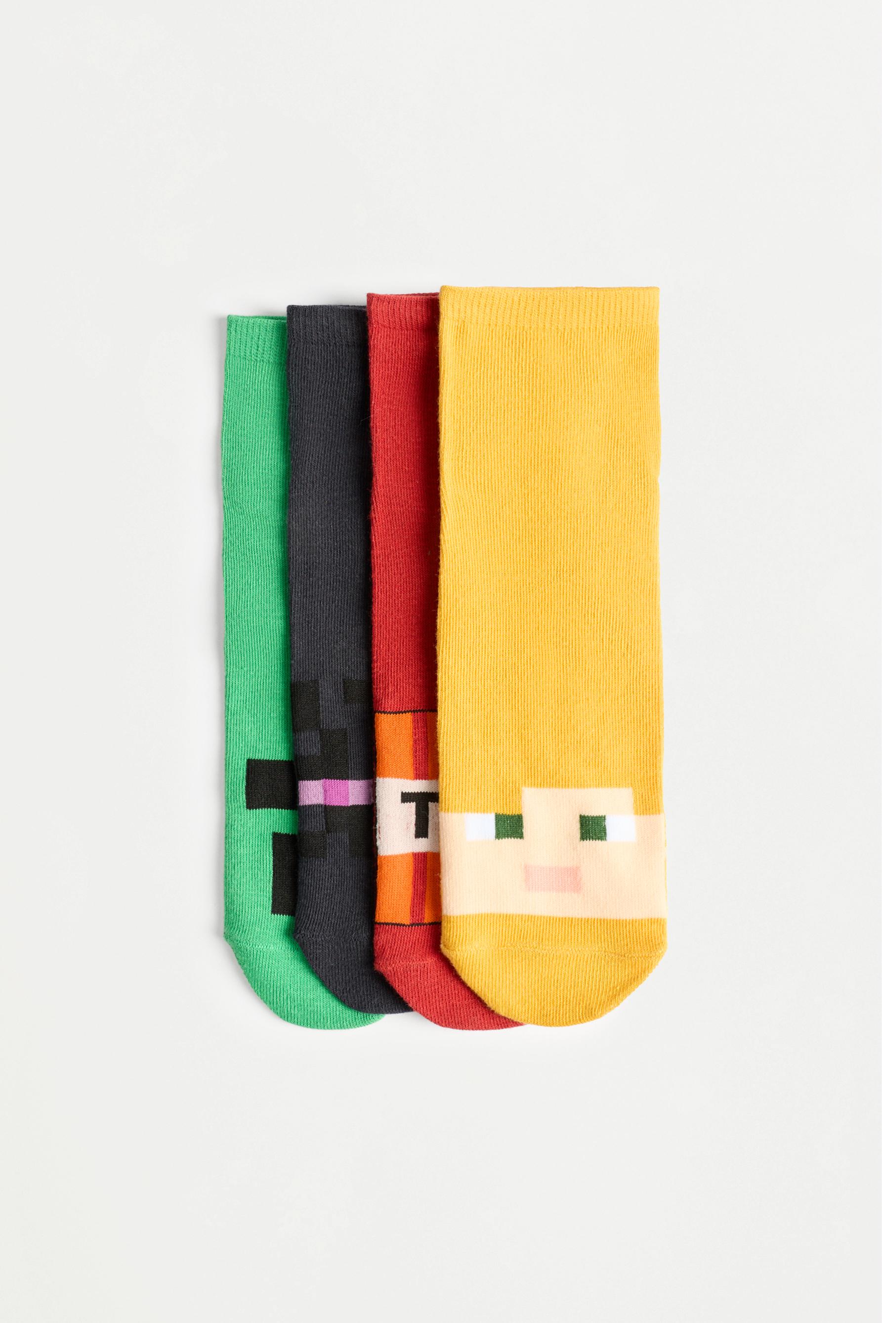 Calcetines Minecraft cortos (Pack 4)