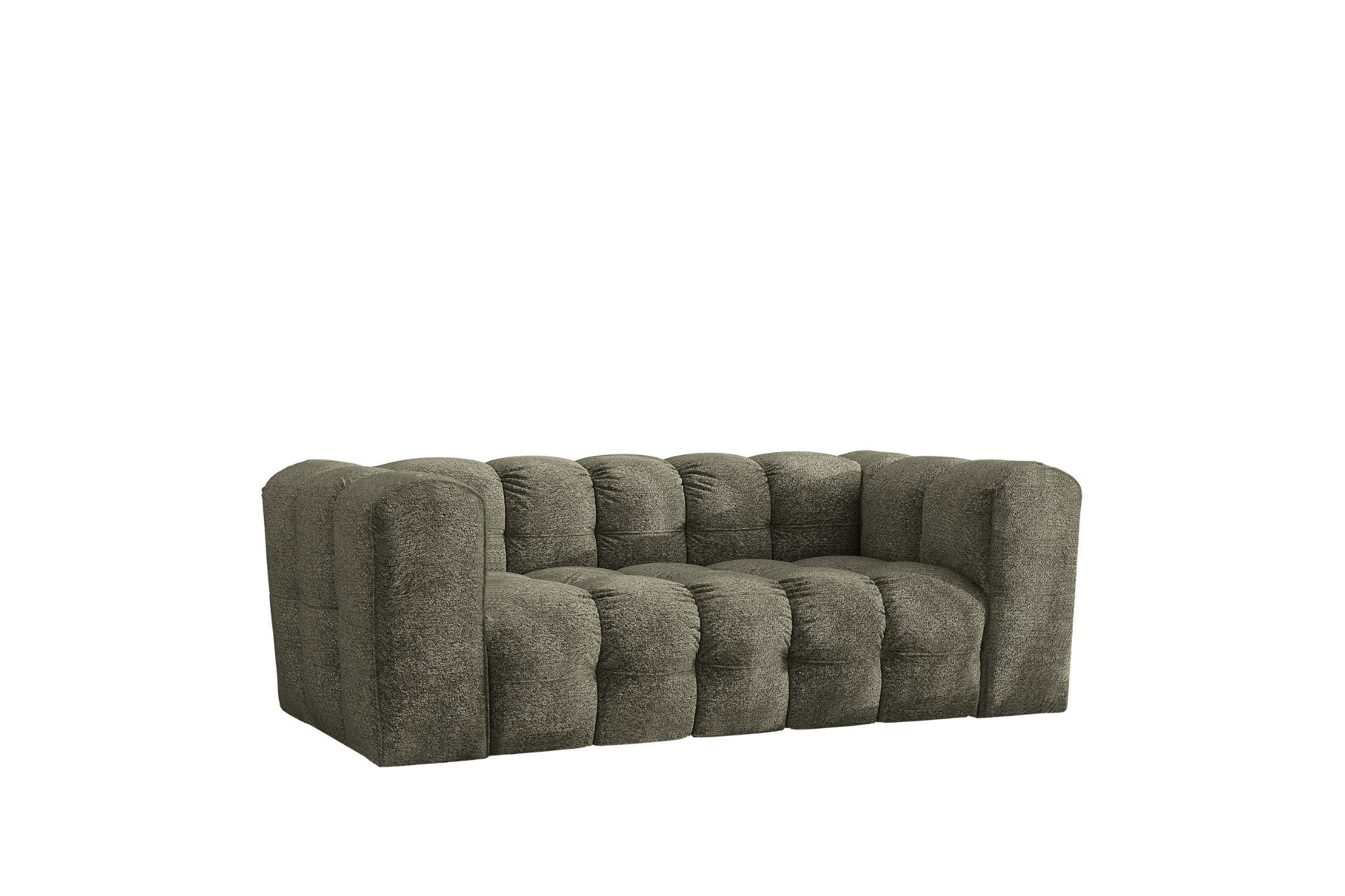 Sofa 2-osobowa, Kanapa BALOO, tkanina Szenil   Bukla, Zielony