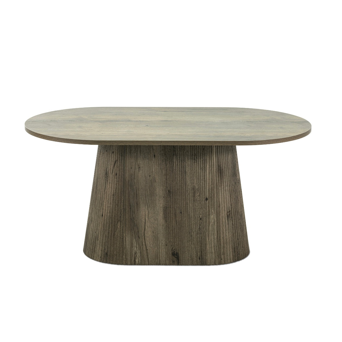 Giga Meubel Eettafel Sylla - Ovaal Donkerbruin Hout - 160x90x75cm