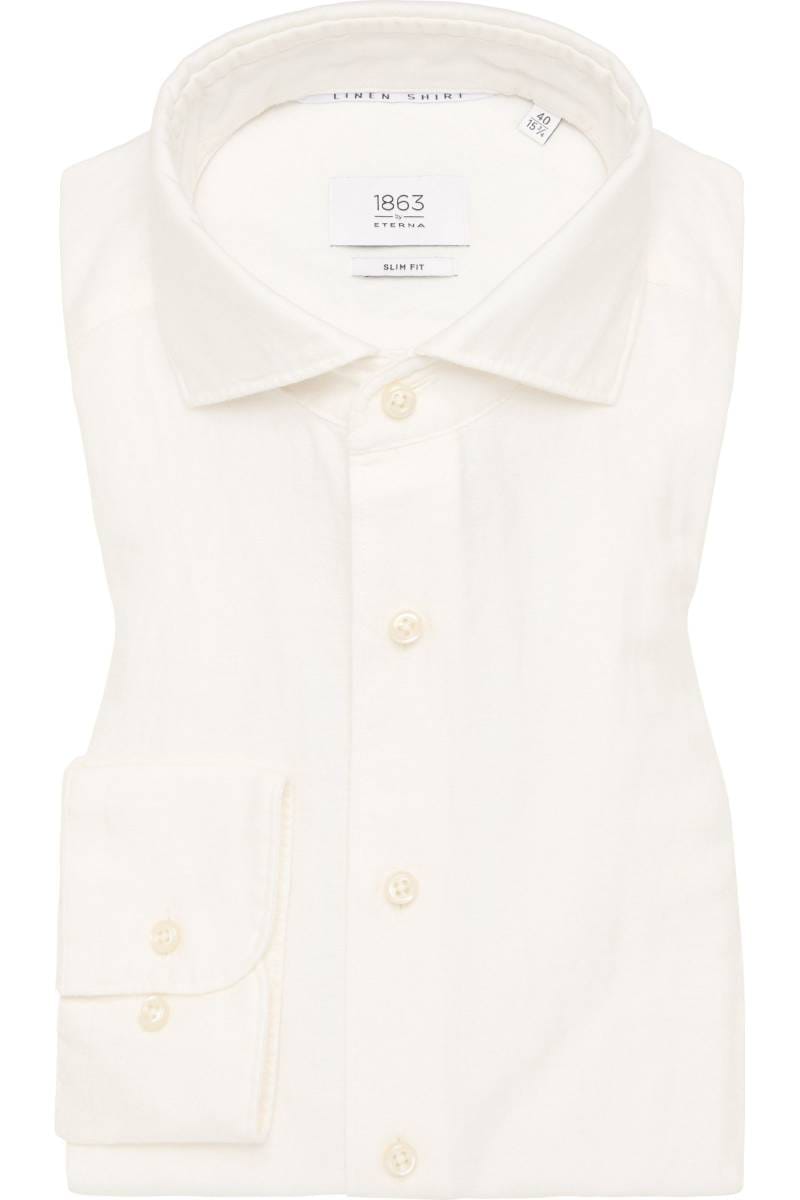 ETERNA 1863 Soft Tailoring Slim Fit Leinenhemd beige, Einfarbig