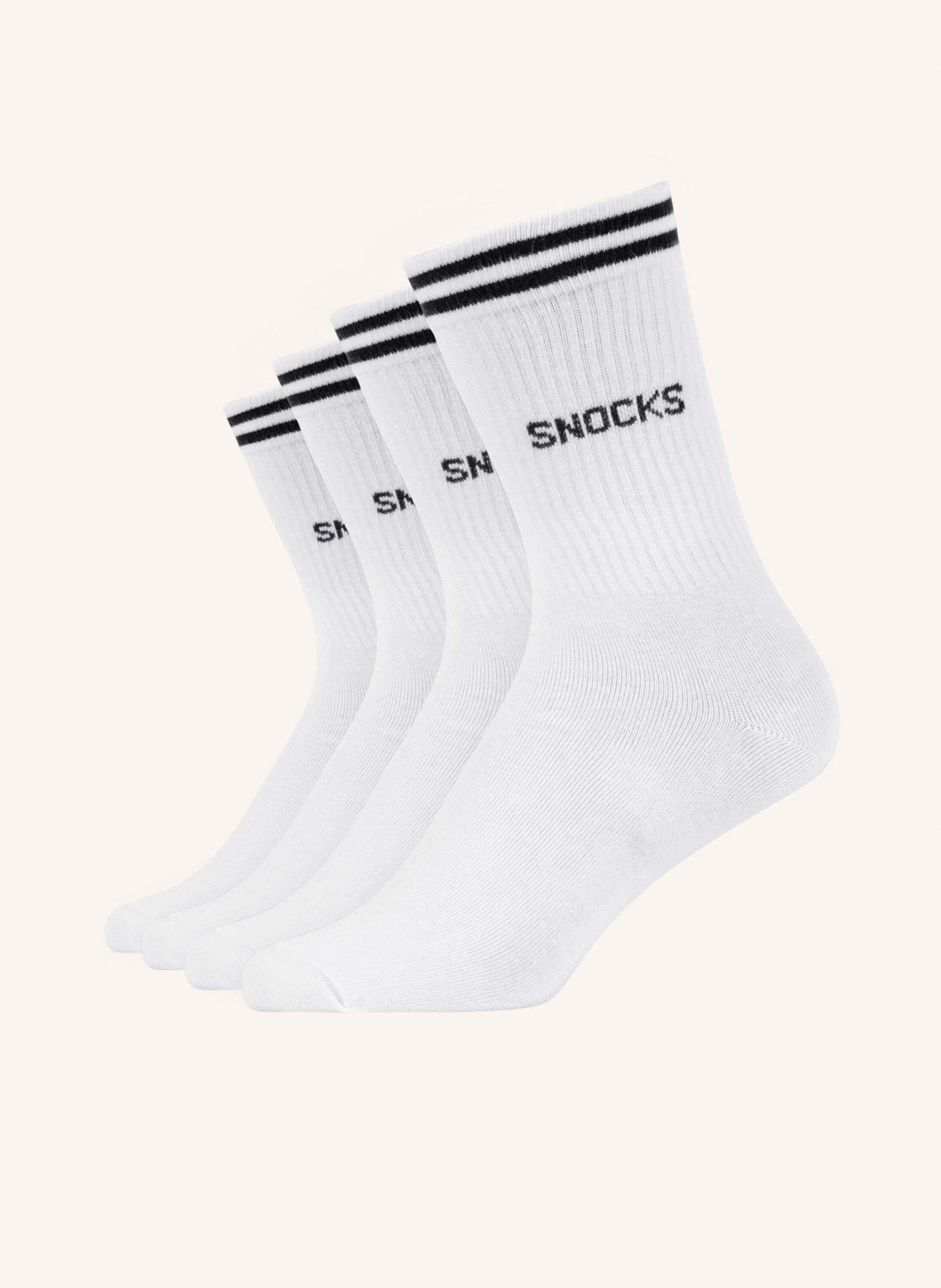 SNOCKS Hohe Sportsocken mit Streifen (4 Paare)