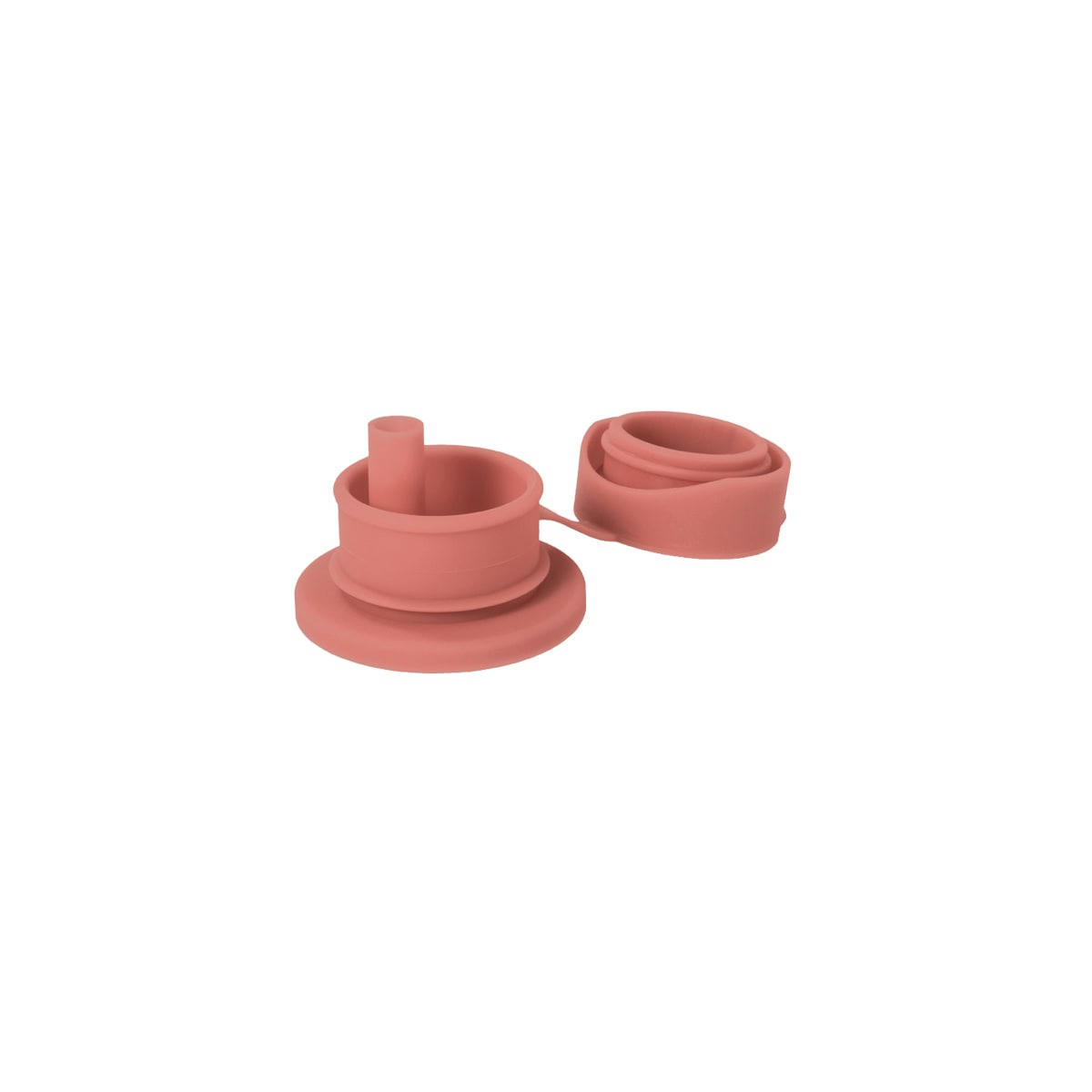 - Bouchon paille en silicone pour gourde  Vieux rose