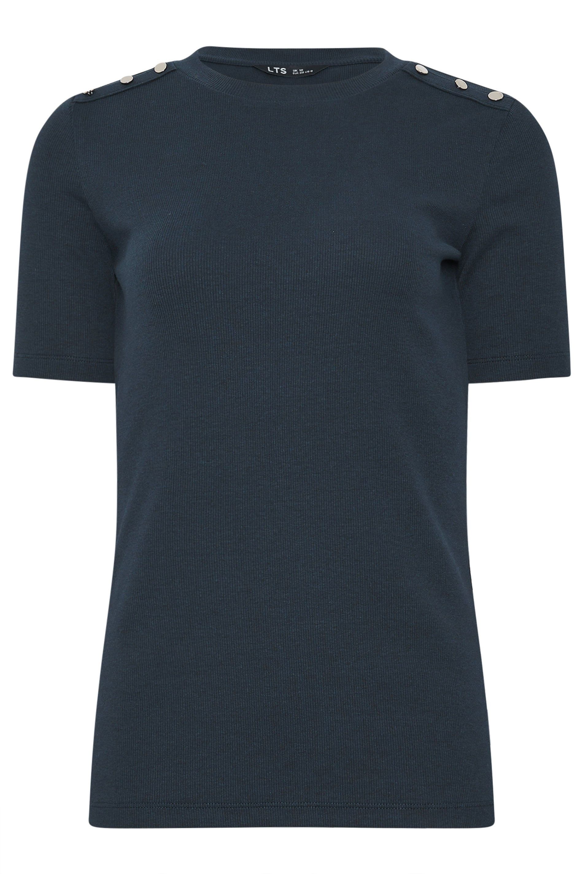 Long Tall Sally Tall Ribbed Button T-Shirt