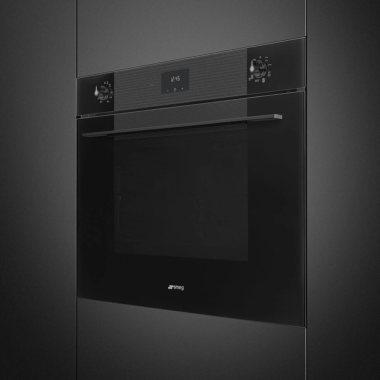 75cm Linea Multifunctional Single Oven Pure Black