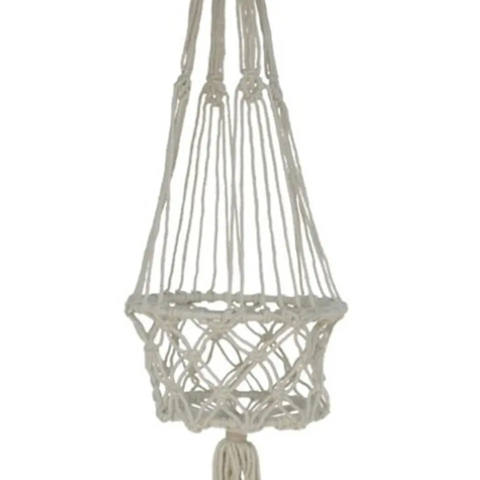 Gerimport plantenpot - macrame touw - Ibiza stijl - plantenhanger