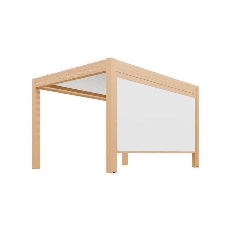 Store beige pour pergola bioclimatique Capri chêne 6 x 2,25 m
