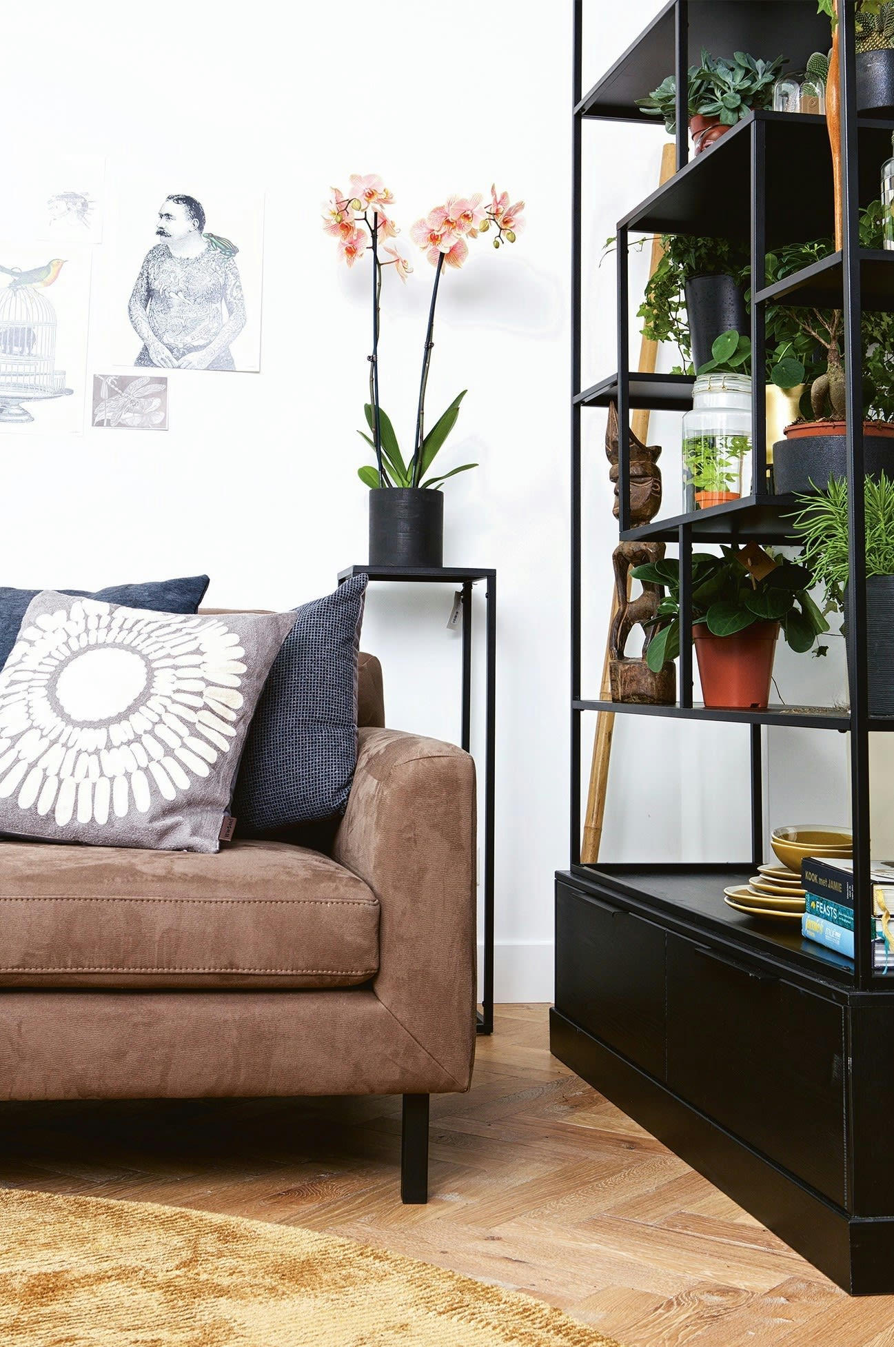 FONS - Cabinet en métal et bois noir