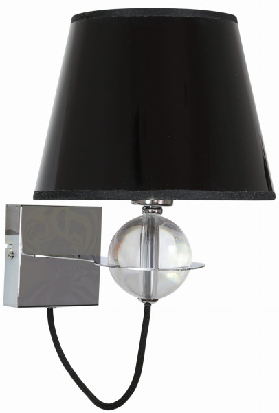 Lampa kinkiet TESORO 1x40w e14 czarny złoty srodek