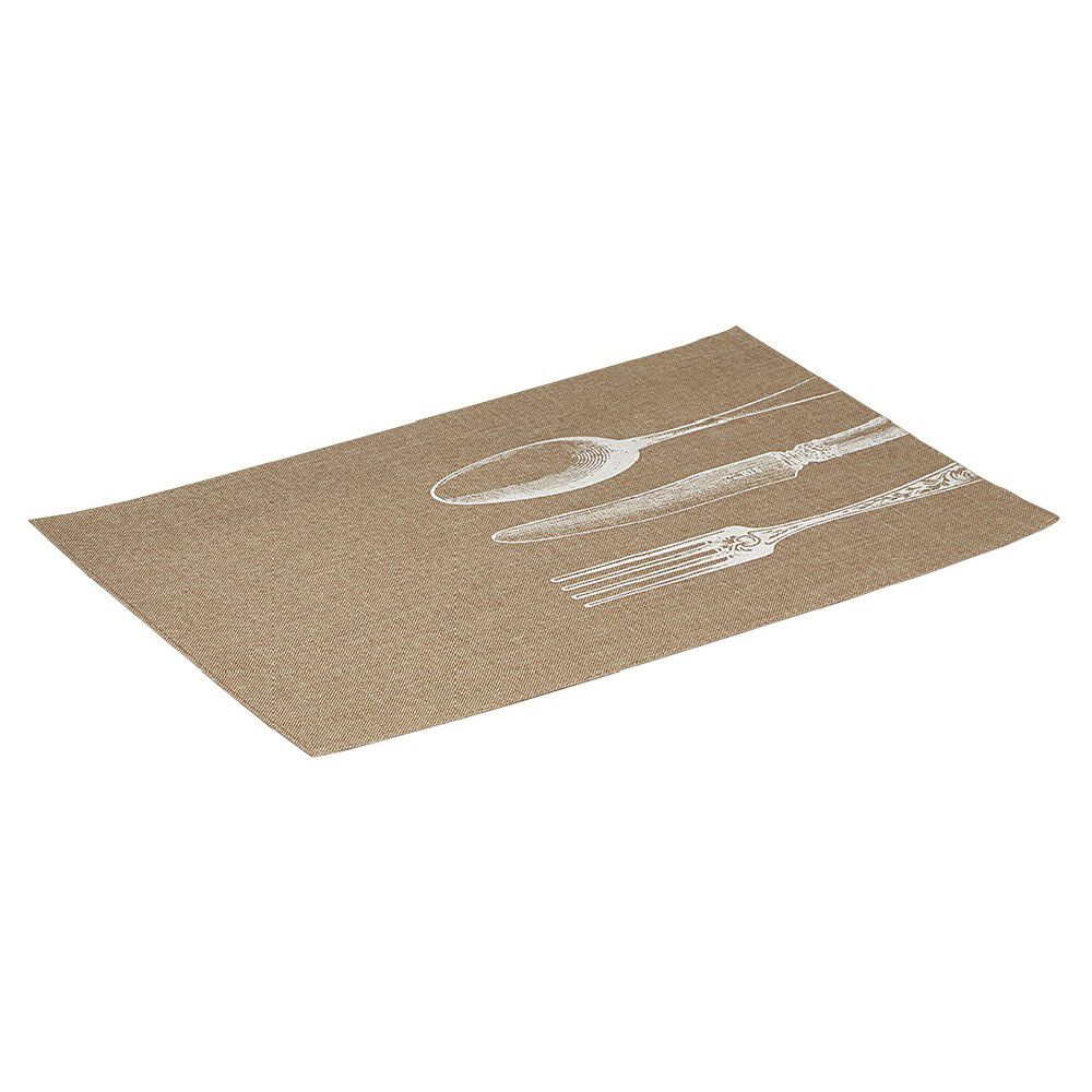 Set de table rectangle décor effet lin