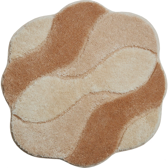 Badematte »Carmen«, BxL: 60 x 60 cm, beige, aus 100% Polyacryl