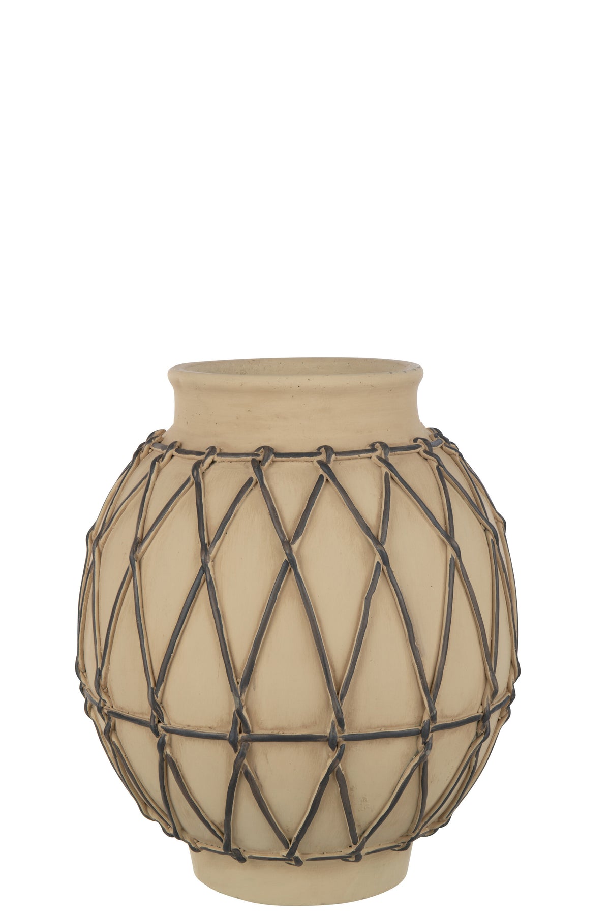 J-Line bloempot Berber - cement - beige - large - Ø 31.5 cm