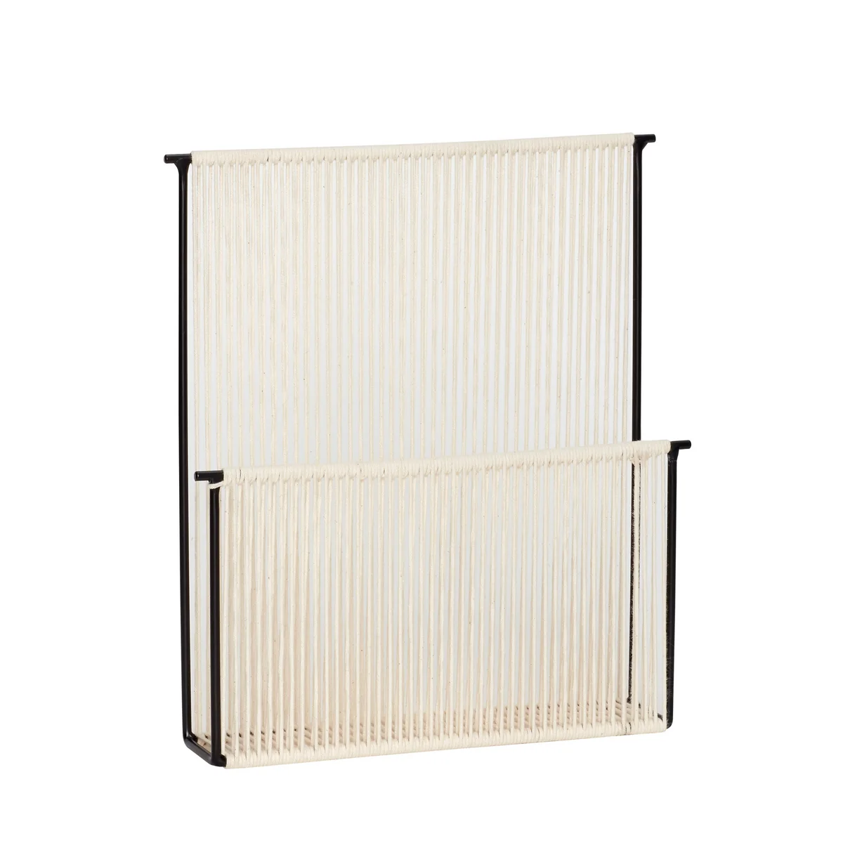 Hübsch Interior - Magazinhalter schmal, natur / schwarz