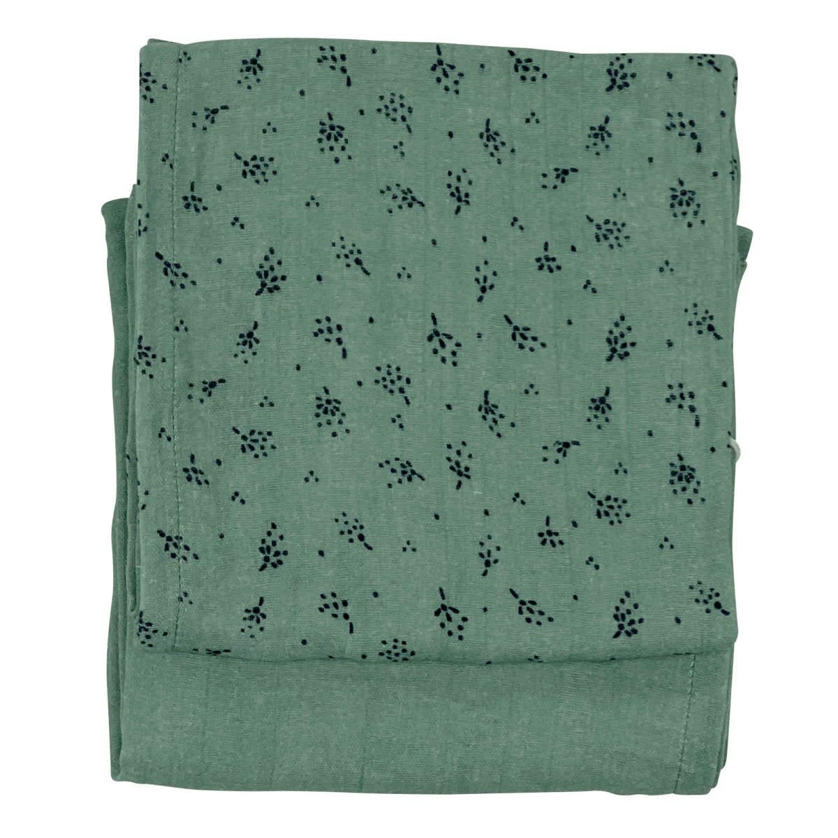 GREEN & KIDS - Langes en gaze de coton biologique à motifs vert