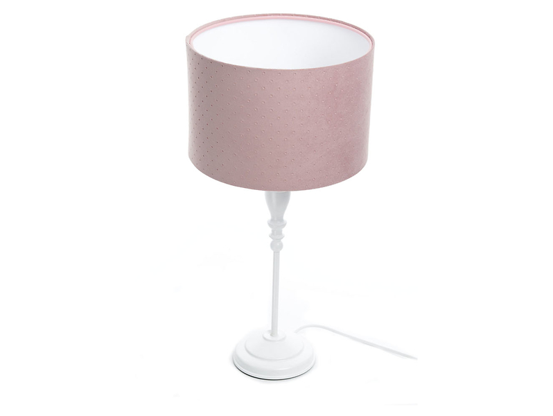 Lampa stołowa Jasmine bebe tkaninowa różowa