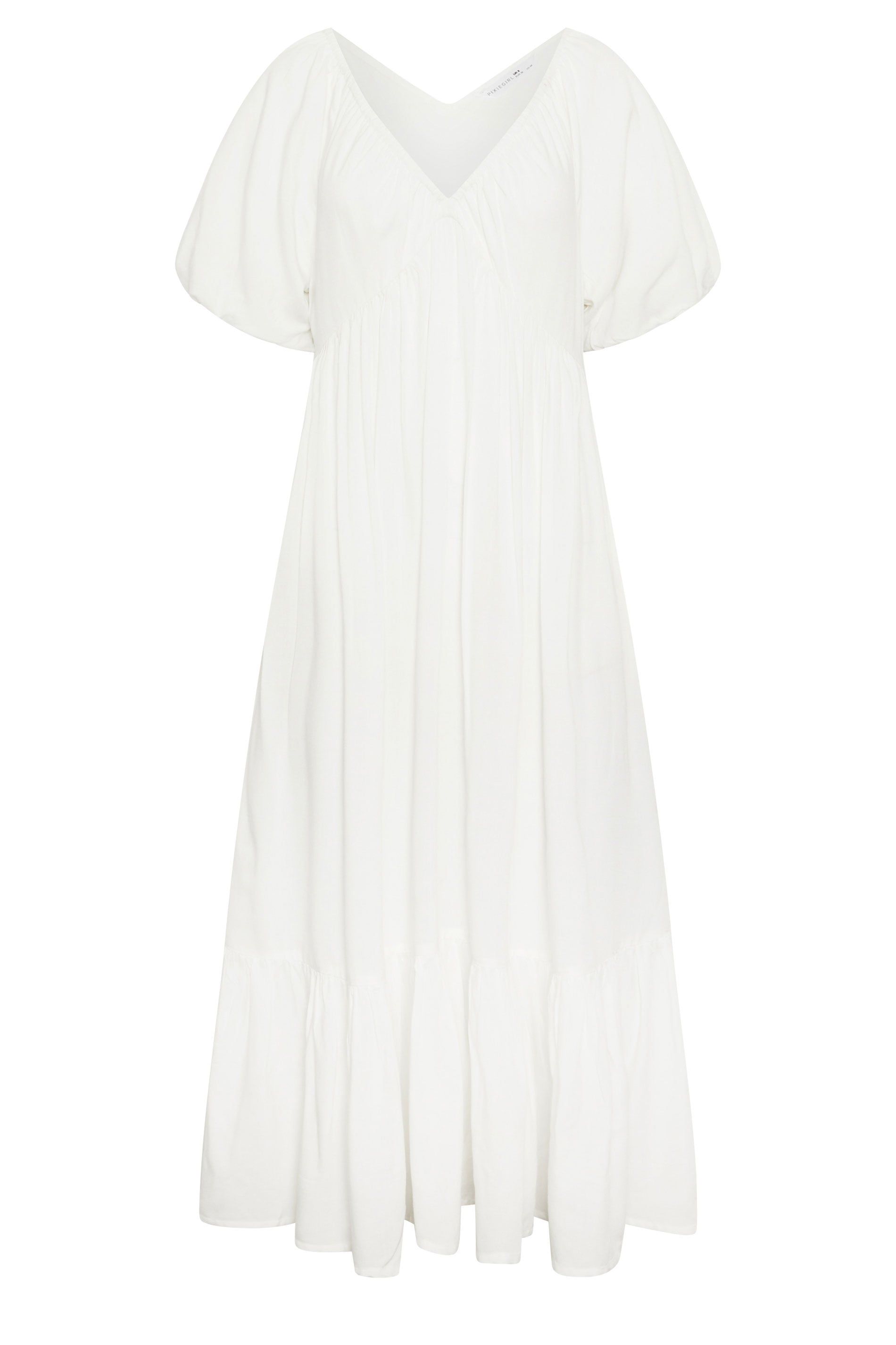 PixieGirl Petite Puff Sleeve Maxi Dress