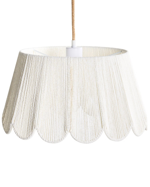 Wisząca lampa z plecionki papierowej jasny beż