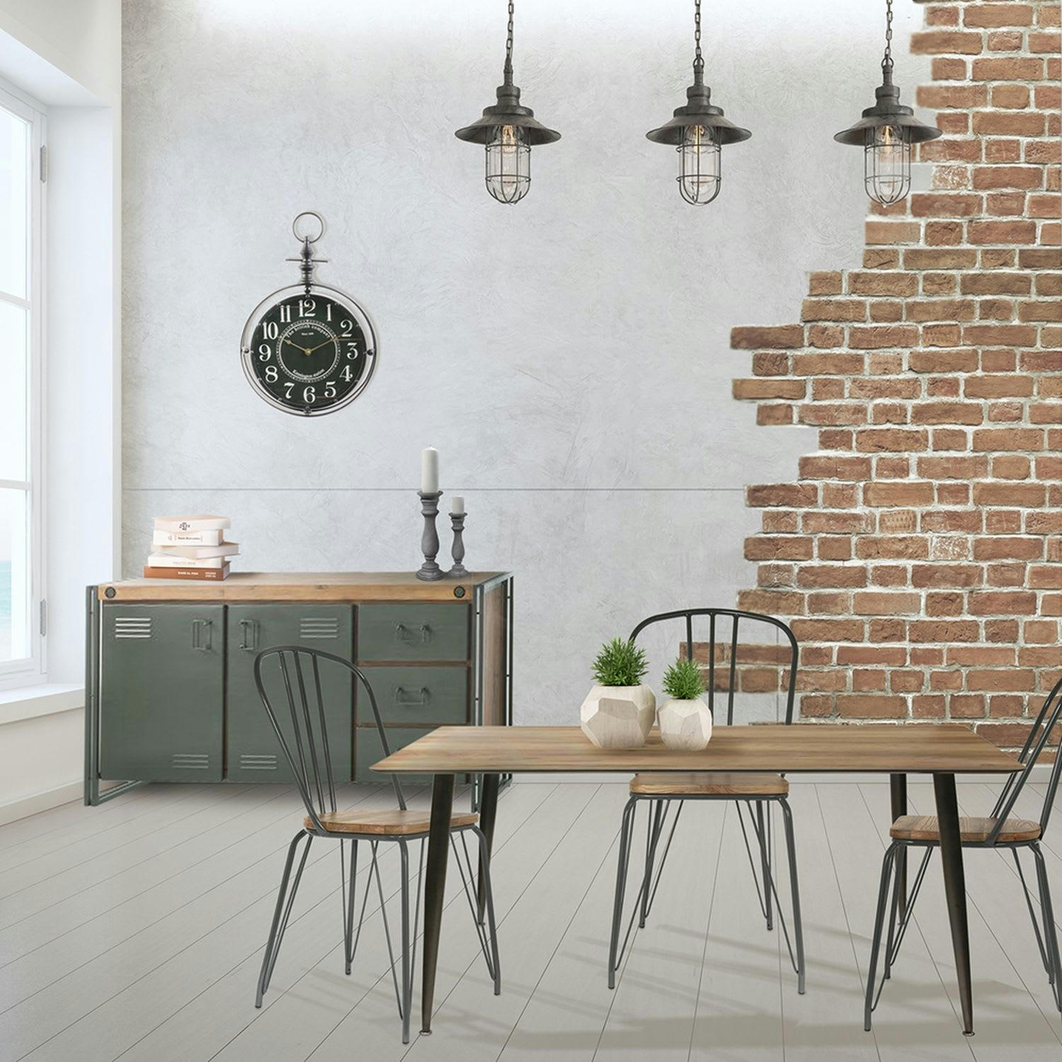 MOBILIER DESIGN - Table à manger mobilier design L. 115 x H. 75 cm marron