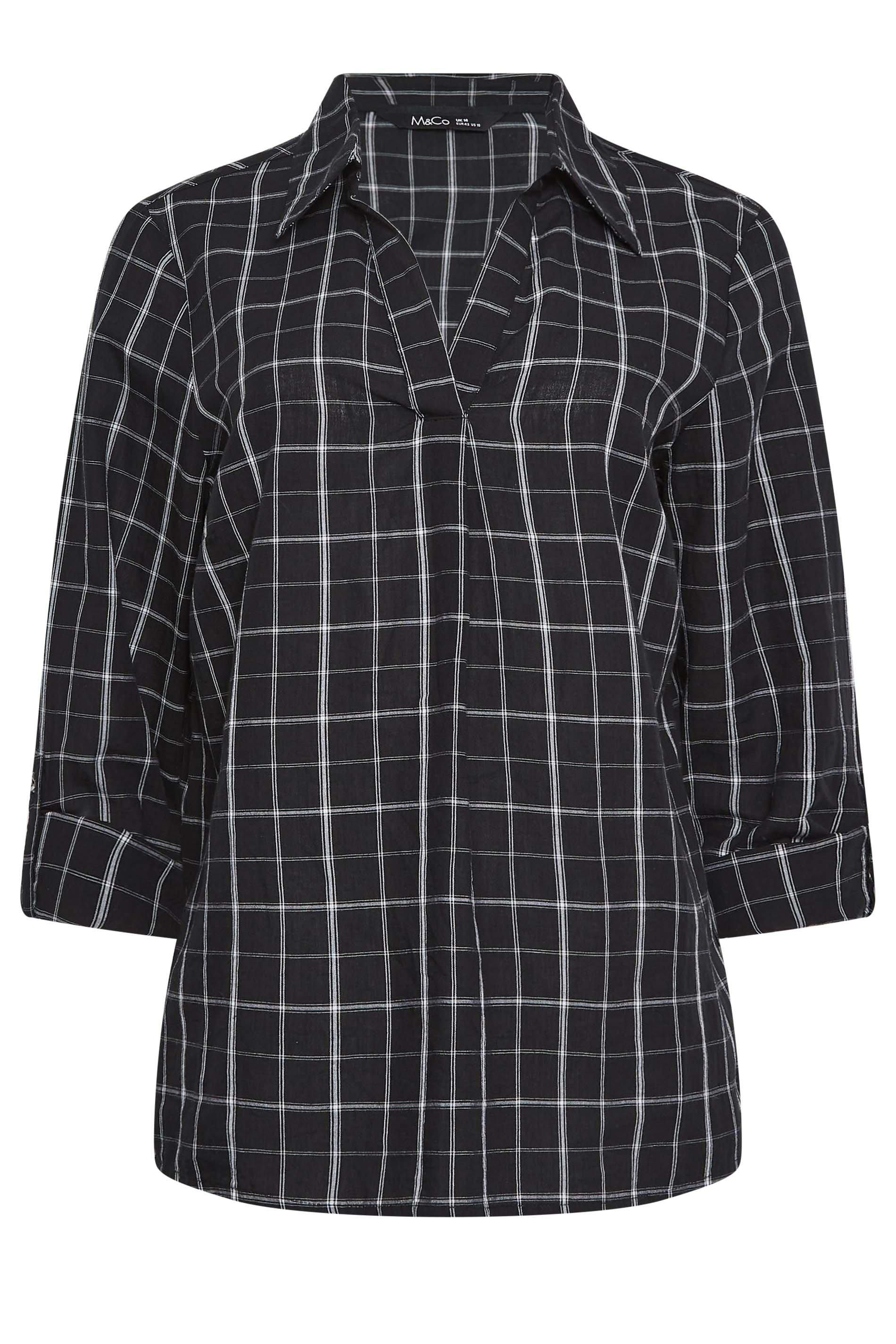 M&Co Check Printed Overhead Shirt