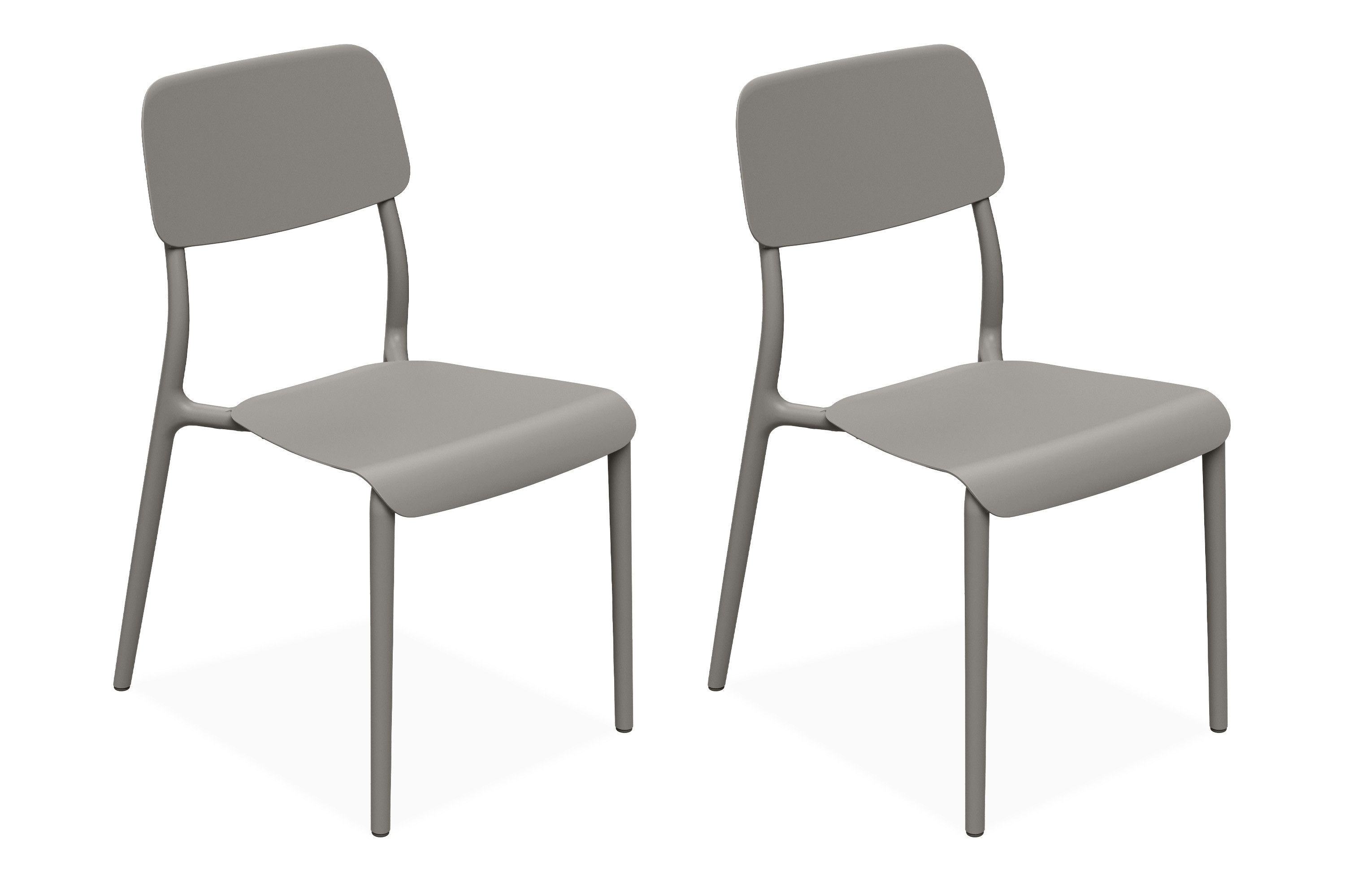 KONSIMO GALIO Zestaw Krzeseł dla 2 osób, jasny brąz, minimalistyczne