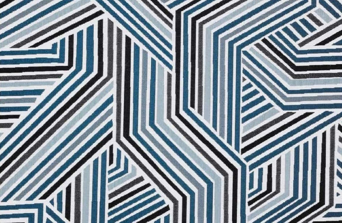 - Rideau déco motif rayures bleu 135x250cm