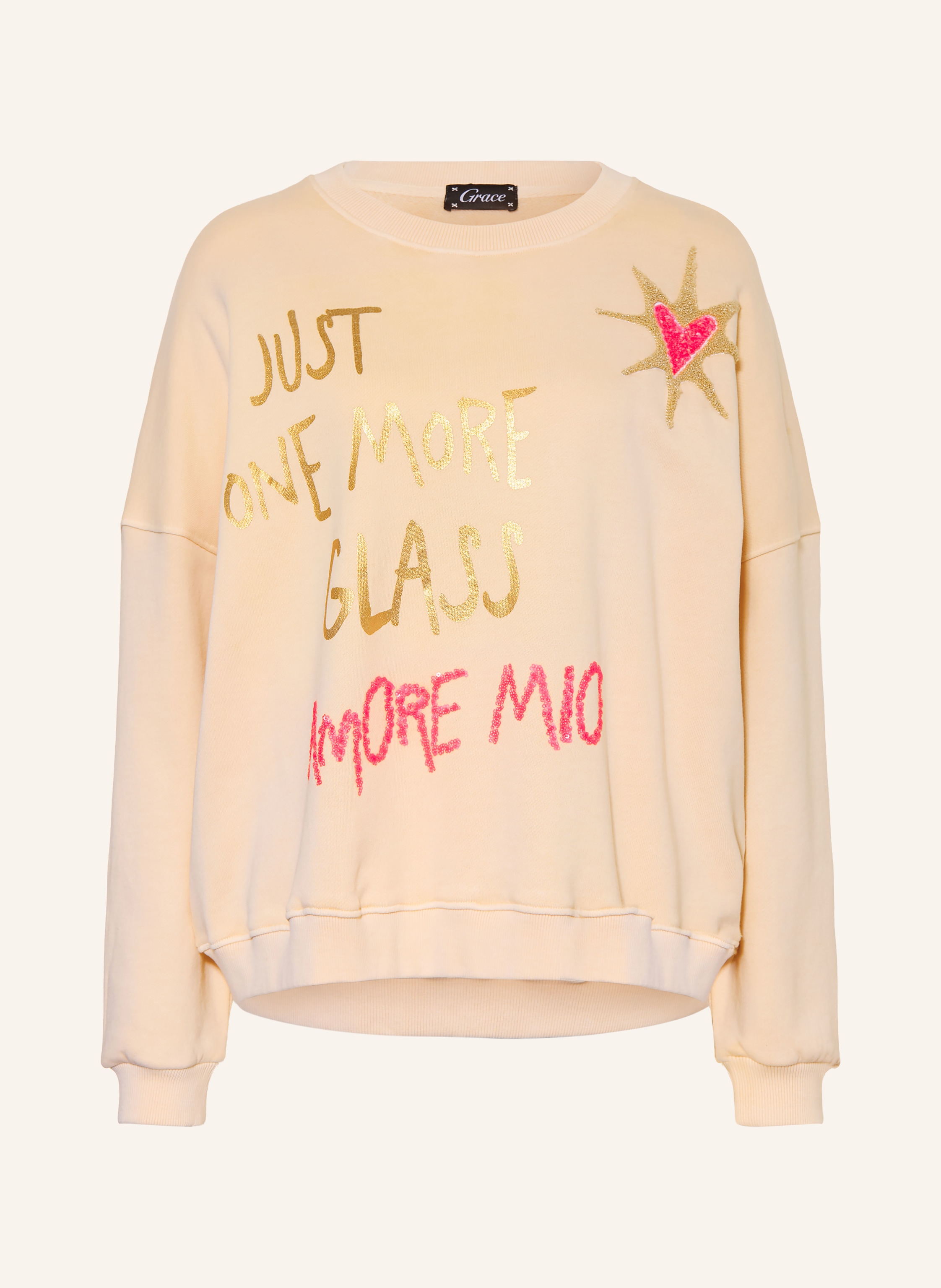 Grace Sweatshirt AMORE mit Pailletten