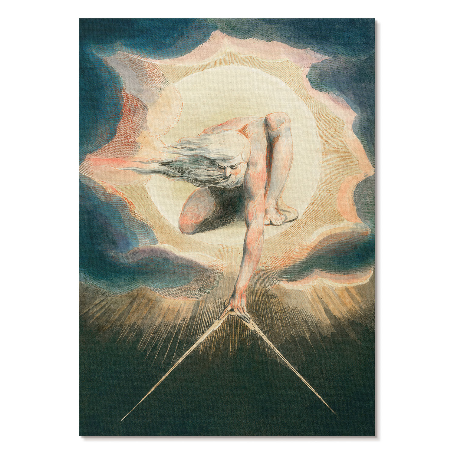 Grafiki na ścianę A4 Starzec Dni Ustawiający Kompas William Blake