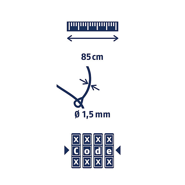 Câble antivol pour vélo à combinaison Abus 85CM