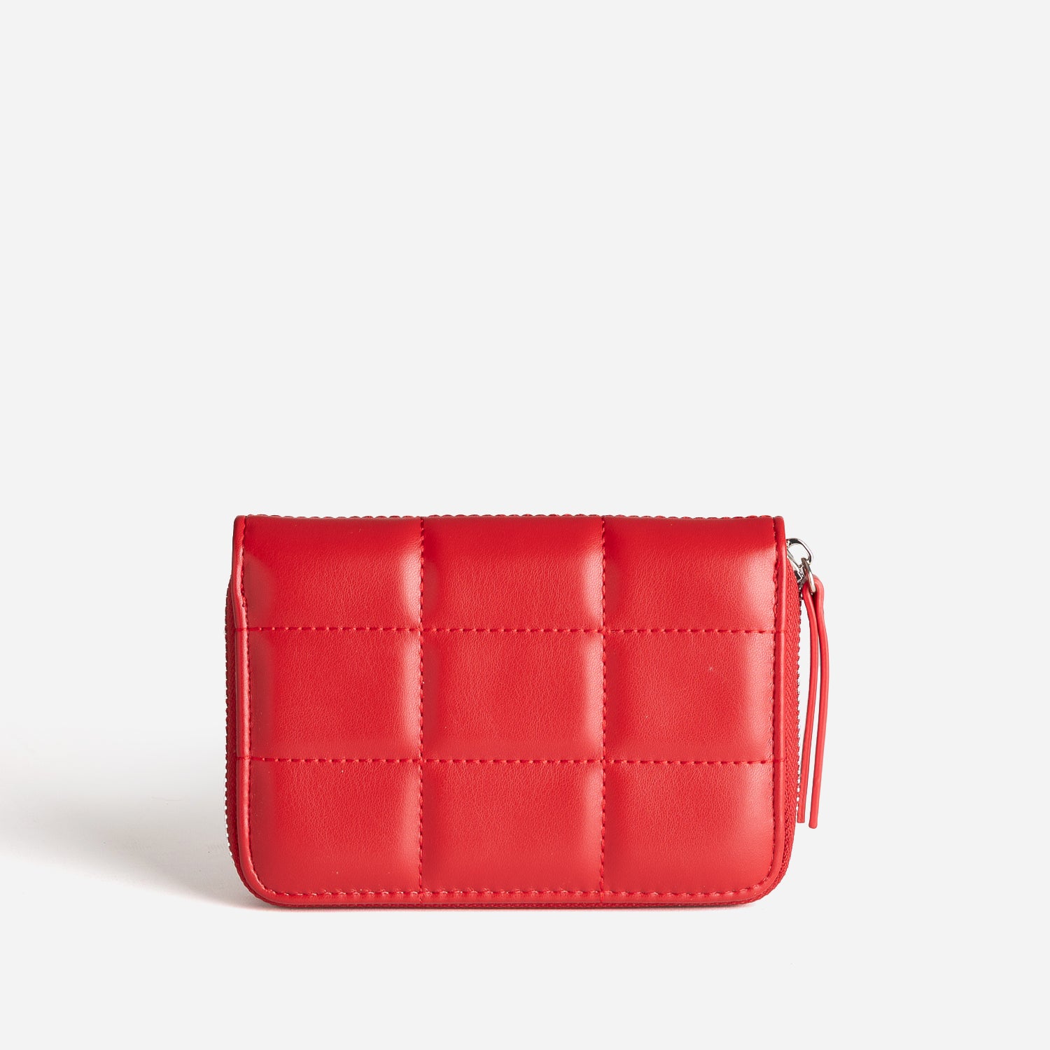 Portefeuille rouge matelassé