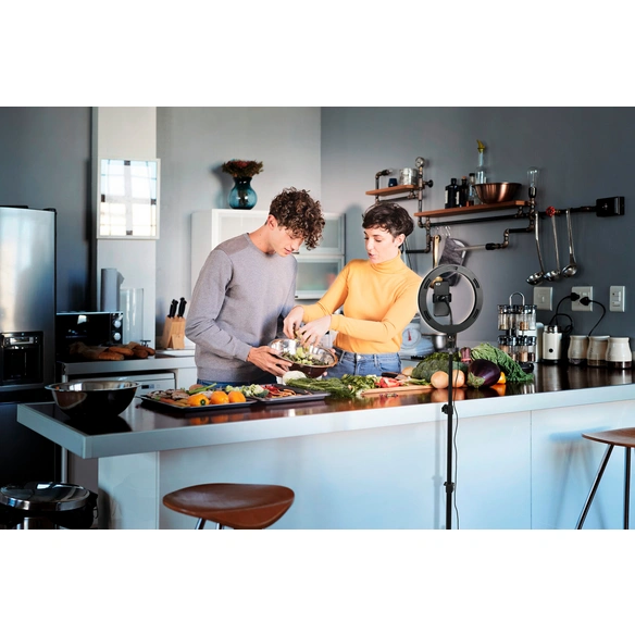 Mobiles Licht »LINEAR LED MOBILE RING«, Schwarz, 3000 - 4000K, inkl. Leuchtmittel