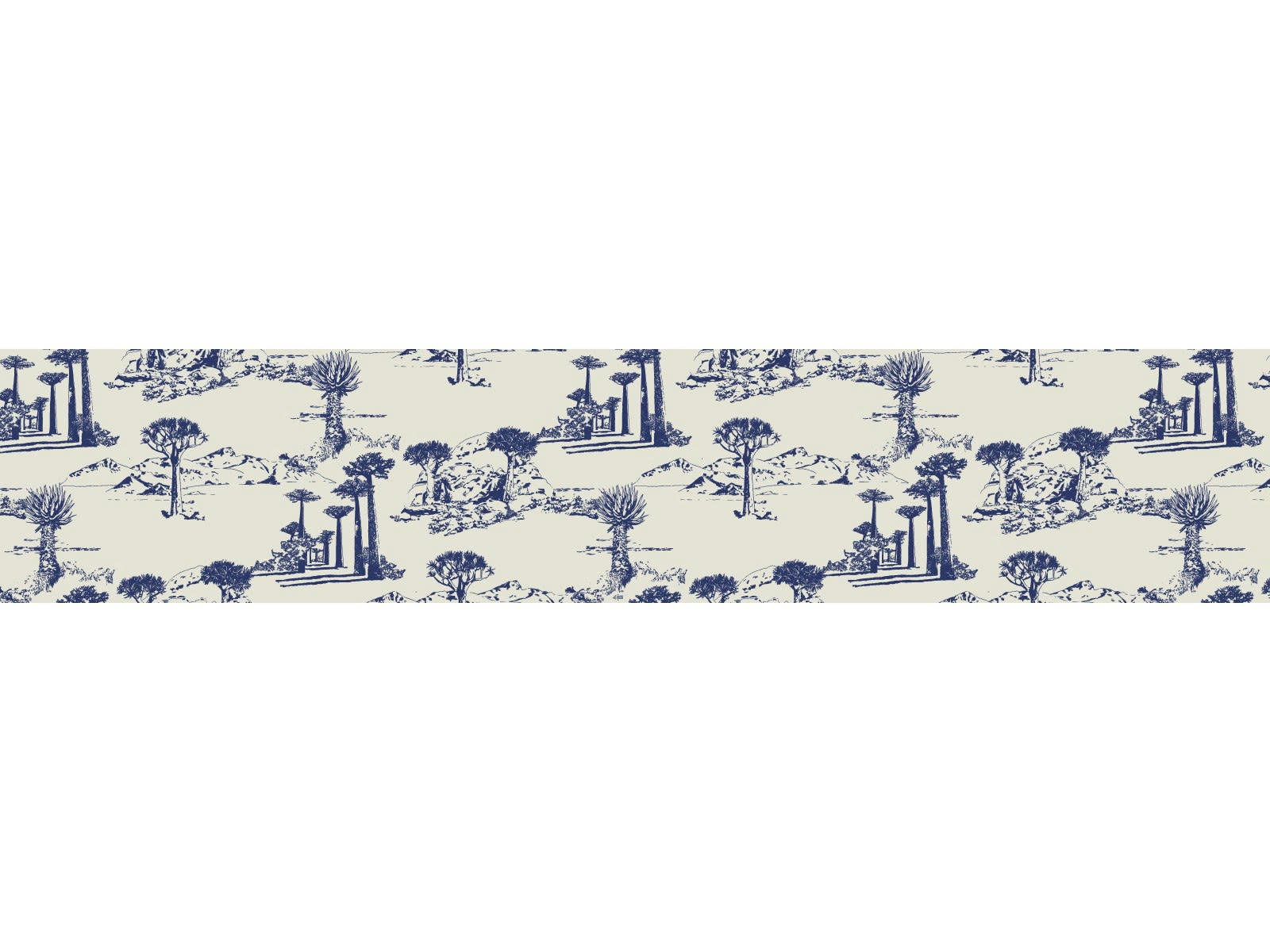 PORTES DU DÉSERT - Crédence adhésive bleu 400x40cm