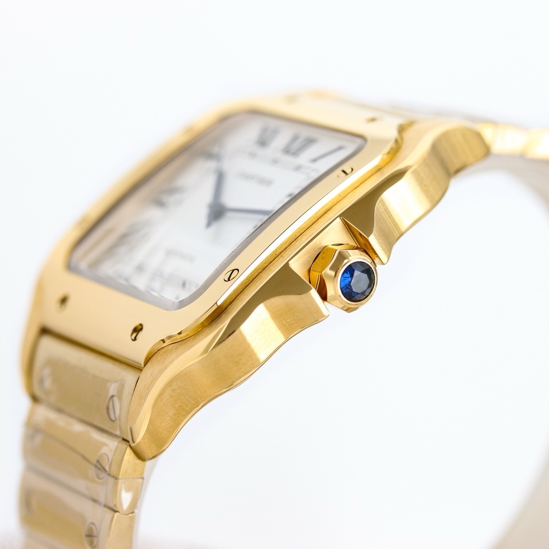 Cartier Santos de Cartier Large Model 18K Yellow Gold Watch -15