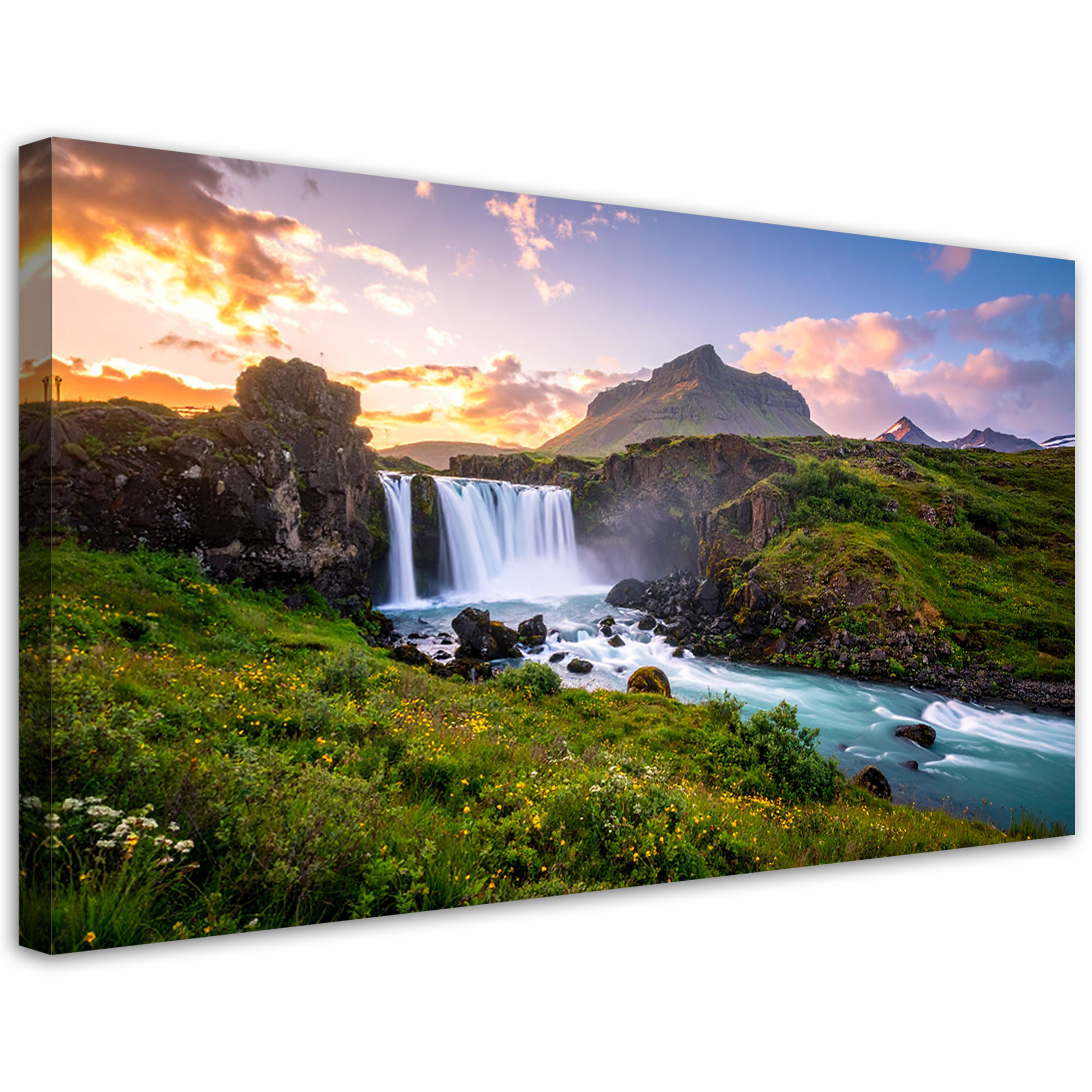 Obraz do salonu sypialni kuchni, Krajobraz wodospad natura 80x40