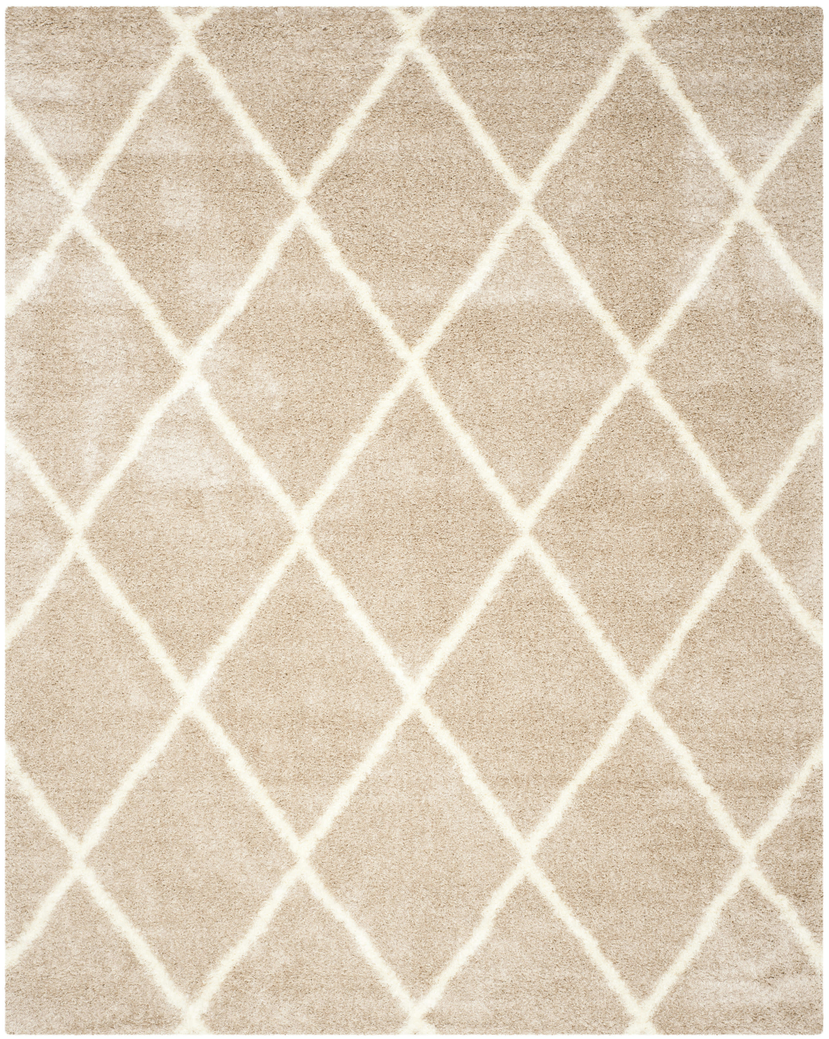 MONTREAL SHAG - Tapis de salon interieur en beige & ivoire, 201 x 290 cm