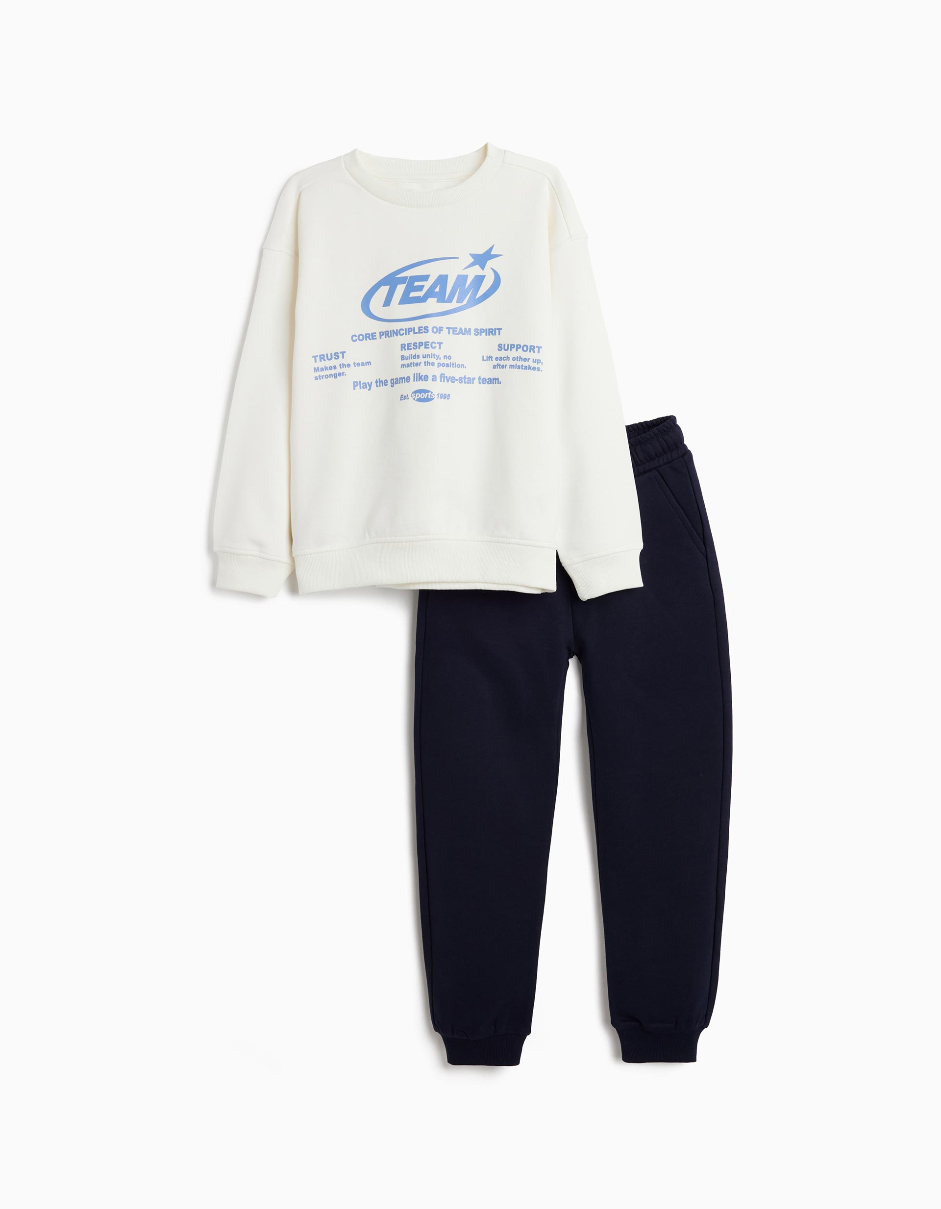 Conjunto de Jogging, Menino, Branco