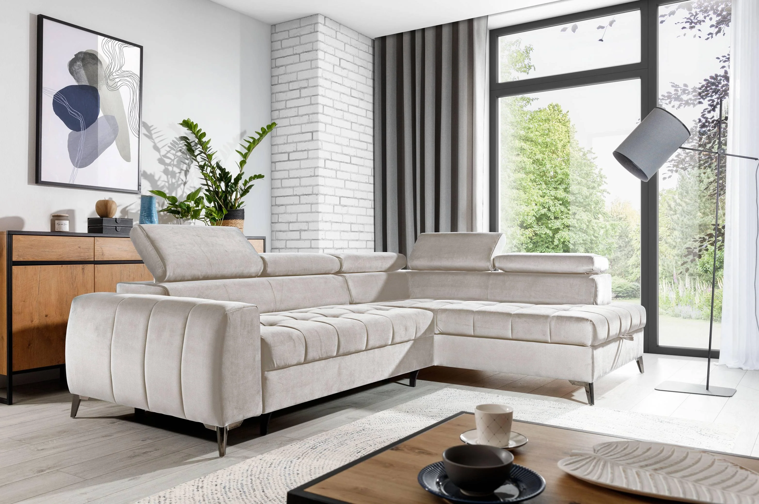 Hoekbank Tulis rechts velvet