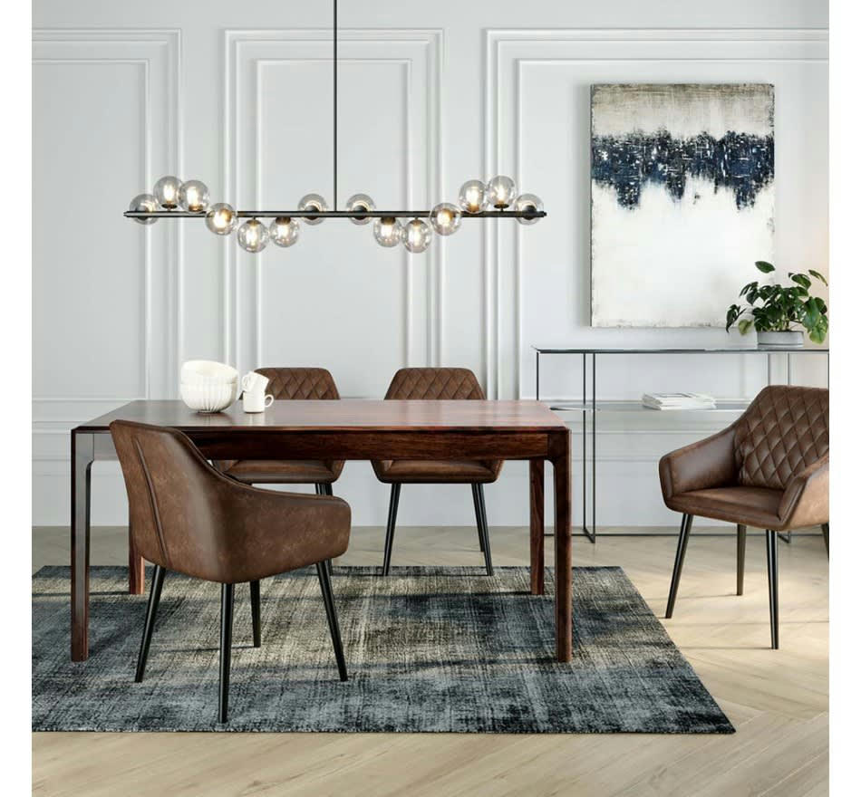 BROOKLYN WALNUT - Table à manger 8/10 personnes en Sheesham massif L200