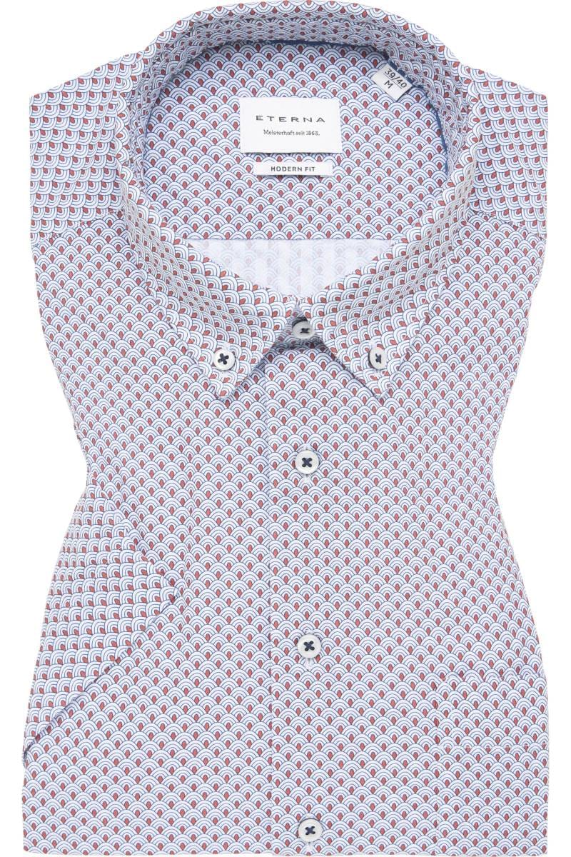 ETERNA Modern Fit Hemd rosa, Bedruckt