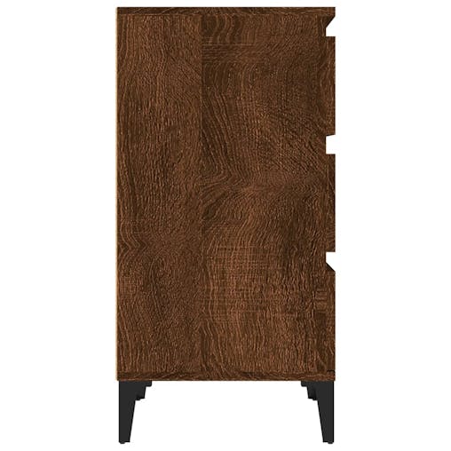 NNEVL Bedside Cabinet Brown Oak 40x35x70 cm Engineered Wood